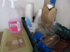 *Box Containing Glasses, Food Cartons, Spice, Wipe