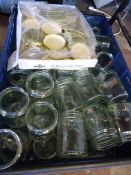 *Tray of Glass Jars and Lids