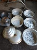 Stackable Vegetable Pans, Trays and Two Other Pans