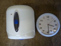 *Acctim Wall Clock and a Paper Towel Dispenser