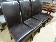 Four Wood Framed Upholstered Chairs