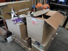 *Pallet Containing Various Christmas Decorations I