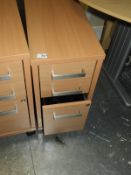 Standalone Three Drawer Unit (Beech & Silver)