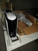 Computer Tower, Cooling Fan, Box of Computer Parts