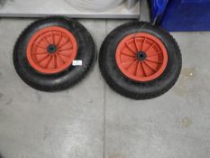 *Pair of Inflatable Wheels and Tyres 3.5x8