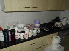 Polaroid CD Player, Dolce Gusto Coffee Maker, Kettle, Cups, Crockery, etc.