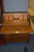 Walnut Veneered Bureau
