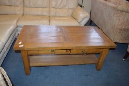 Long Oak Coffee Table