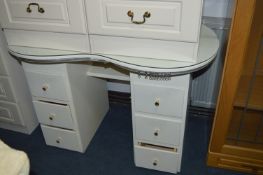 White Kidney Shaped Dressing Table