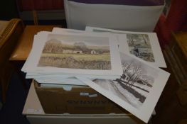 Crate Containing a Large Quantity of Prints by Loc