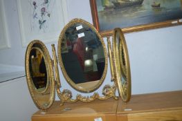 Gilt Framed Oval Mirror