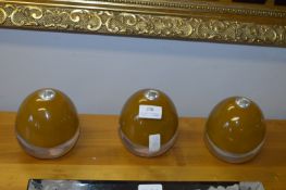 Three Glass Candle Holders