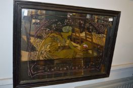 Framed Art Nouveau Style MIrror