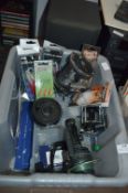 Box Containing Fishing Reels, Hooks, etc.