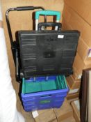 Two Shopping Carts, Flat Wheel Trolley, etc.