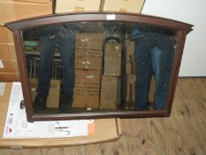 Darkwood Framed Mirror with Arched Top