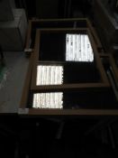 Three Light Oak Framed Wall Mirrors