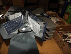 Six Polished Chrome Photo Frames with Calendars