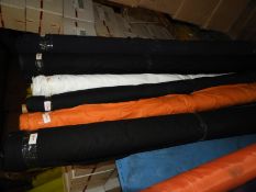 Six Rolls of Assorted Fabric (Various Lengths and