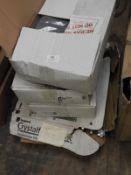 Three Boxes of Plastic Wallets and Two Boxes of Su