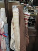 Five Part Rolls of Assorted Upholstery and Curtain