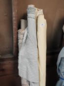 Five Part Rolls of Assorted Upholstery and Curtain