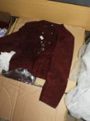 Box Containing Suede Alpine Style Jackets