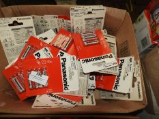 Box of Panasonic AAA Batteries