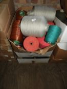 Twenty Five Cones of Assorted Wool and Yarn