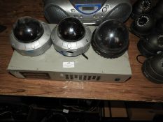 *Three CCTV Dome Cameras and a Control Unit