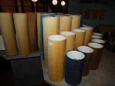 *Thirty Five Shot Silk Cylindrical Lamp Shades (Va
