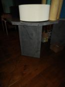 *Painted Marble Effect Octagonal Poseur Table