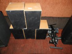 *Five Gale Gold Monitor Speakers with Brackets