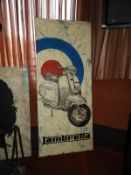 *Hand Painted Wood Panel - Lambretta