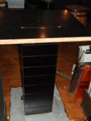 *Square Dark Wood Poseur Table with Ice Bucket Top