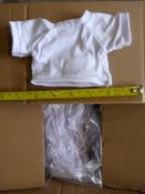 Box of 500 Medium White T-Shirts for Teddies and D