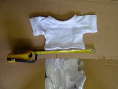 Box of 500 Large White T-Shirts for Teddies and Do