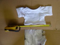 Box of 500 Large White T-Shirts for Teddies and Do