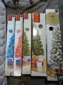 Five Assorted Christmas Trees