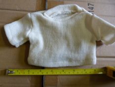 Box of 500 Large Cream Jumpers for Teddies and Dol