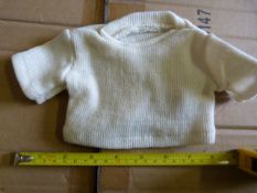 Box of 500 Large Cream Jumpers for Teddies and Dol