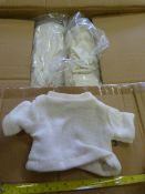 Box of 500 Large Cream Jumpers for Teddies and Dol