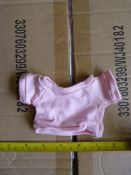 Box of 500 Small Pink T-Shirts for Teddies and Dol