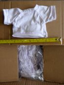Box of 500 Medium White T-Shirts for Teddies and D
