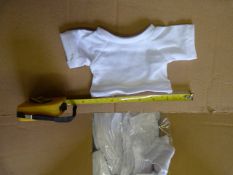 Box of 500 Large White T-Shirts for Teddies and Do
