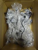 Box of Metal Candlesticks