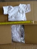 Box of 500 Medium White T-Shirts for Teddies and D