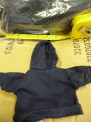 Box of 150 Medium Navy Blue Hoodies for Teddies an
