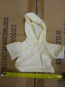 Box of 500 Medium Cream Hoodies for Teddies and Do