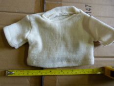 Box of 500 Large Cream Jumpers for Teddies and Dol